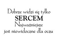 90 60CM OBRAZ NAPIS ...WIDZIEĆ SERCEM DRUK PŁÓTNO RAMA