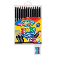 Colorino Kids. Kredki ołówkowe Jumbo z temperówką, 12 kolorów