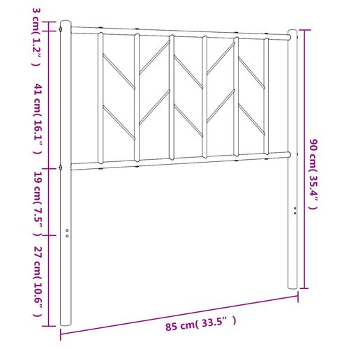 Metalowe wezgłowie, białe, 80 cm na Arena.pl