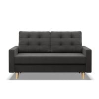 Sofa rozkładana, MILO, Mikrofaza, 152x92x92 cm, szary | TYLETEGOTU