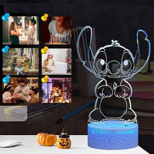 Lampka 3D nocna led usb + pilot Lilo i Stitch na Arena.pl