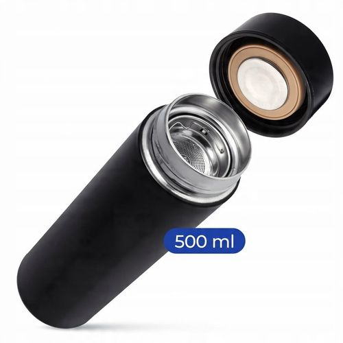 Kubek Termiczny Termos LED 500ml Duży | Butelka Na Kawę Herbatę Wyświetlacz na Arena.pl