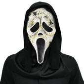 Maska Ghostface Krzyk Halloween Lateksowa z Kapturem Przebranie Cosplay