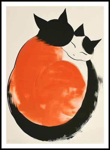 Plakat 64x90cm Yin i Yang Kotów na Arena.pl