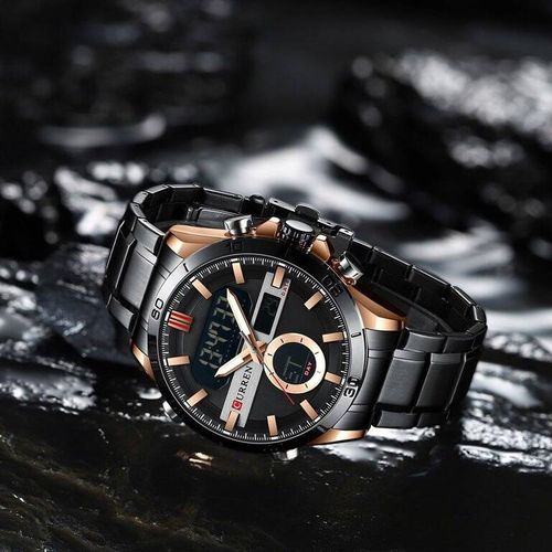 ZEGAREK MĘSKI CURREN 8384 (zc023c) - DUAL TIME + BOX na Arena.pl