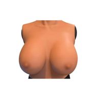 Silikonowe Piersi Realistyczny Napierśnik Ciemnobeżowe Rozmiar E