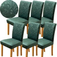 ZESTAW 6SZT POKROWIEC NA KRZESŁO WELUR UNIWERSALNY