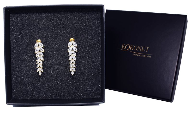 Kolczyki ślubne BERTA gold zdjęcie 1