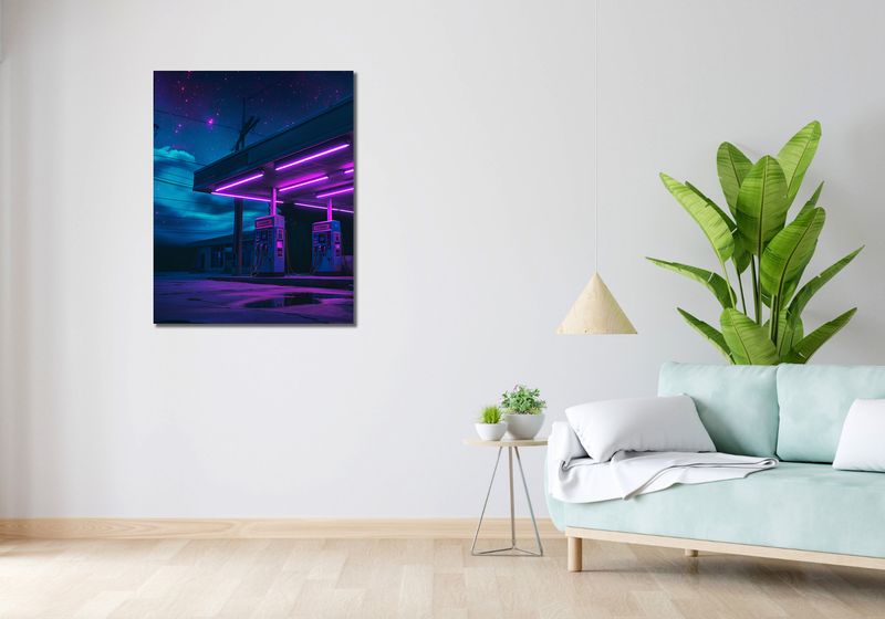 Obraz 70x90cm Moc Neonowej Nocy zdjęcie 2