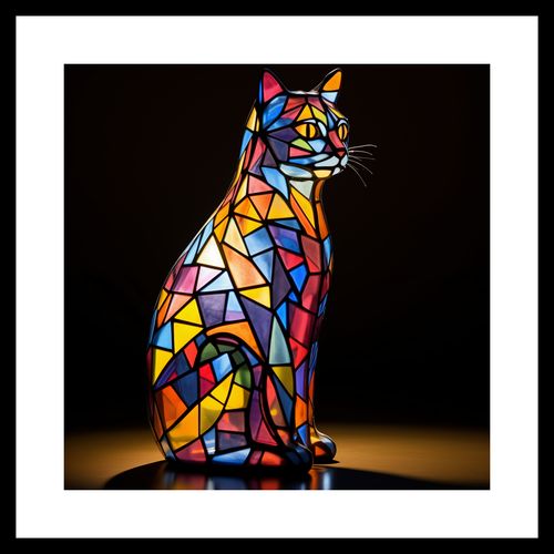 Plakat 40x40cm Koci Witraż na Arena.pl