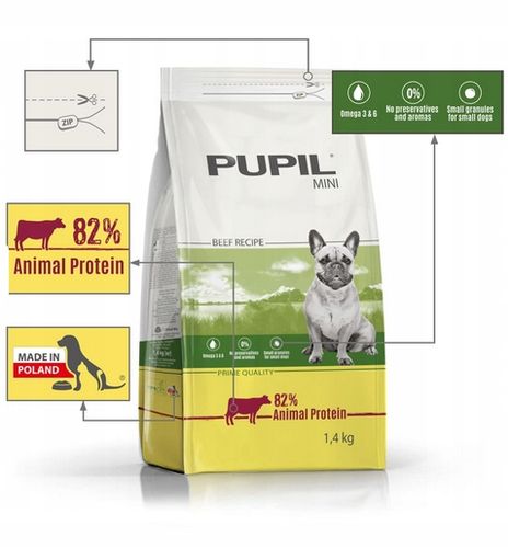 Karma do psa Pupil Prime Mini wół wątróbka 1,4kg na Arena.pl