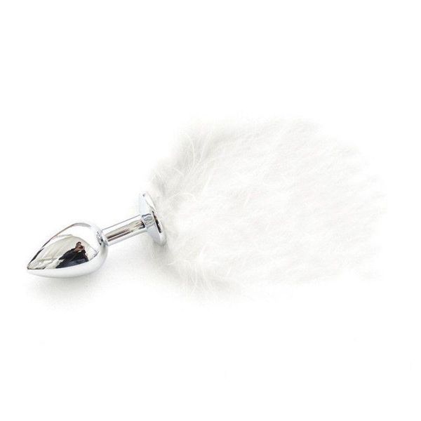 Plug Anale Pon Tail Anal Plug Bianco zdjęcie 1