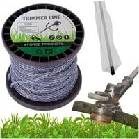 ŻYŁKA DO KOSY ŻYŁKA TNĄCA DO PODKASZARKI ZBROJONA MOCNA KWADRAT 2,4mm