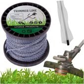 ŻYŁKA DO KOSY ŻYŁKA TNĄCA DO PODKASZARKI ZBROJONA MOCNA KWADRAT 2,4mm