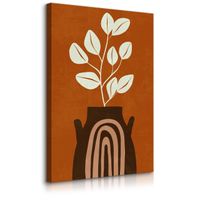 Obraz Do Salonu Liście Martwa Natura Abstrakcja Styl Boho 80cm x 120cm