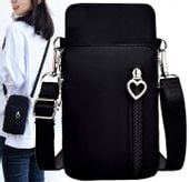 Kopertówka Torebka na telefon ramię portfel Etui  T72_CZARNY