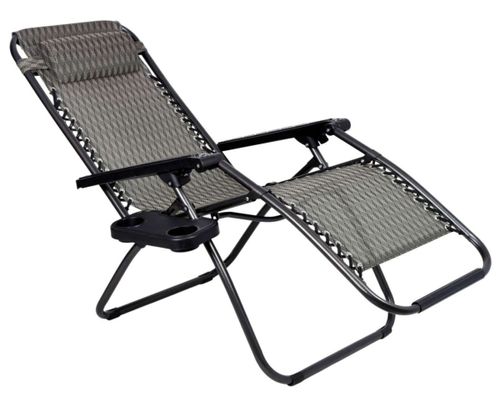 Leżak ogrodowy ORION Zero Gravity brąz jodełka na Arena.pl