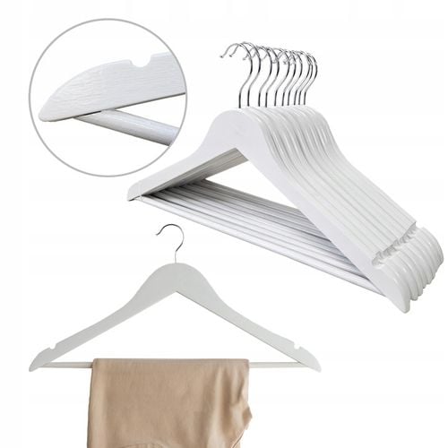 10SZT WIESZAK DREWNIANY ZESTAW WIESZAKI DREWNIANE UBRANIA GARDEROBY na Arena.pl