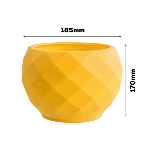 Doniczka osłonka ceramiczna kolor Żółty 18,5 cm H17 cm mat na Arena.pl