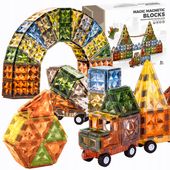 KLOCKI MAGNETYCZNE KONSTRUKCYJNE DUŻE PANELE zestaw XXL 100 Magic Magnetic