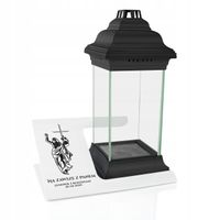 ZNICZ LAMPION XXL statuetka na grób z DEDYKACJĄ