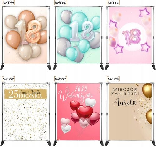 TŁO ścianka FOTO osiemnastka DESKI + imię na Arena.pl