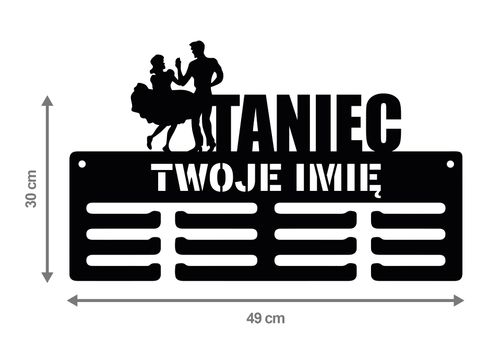 Wieszak na medale TANIEC twoje imię dowolny tekst 135.1 na Arena.pl