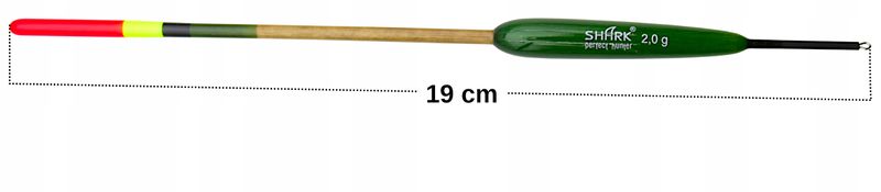 Spławik Przelotowy z BALSY SHARK Perfekt Hunter 2 g / 19 cm zdjęcie 2