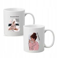 Kubek z nadrukiem napis PREZENT ZOSTAŃ W DOMU