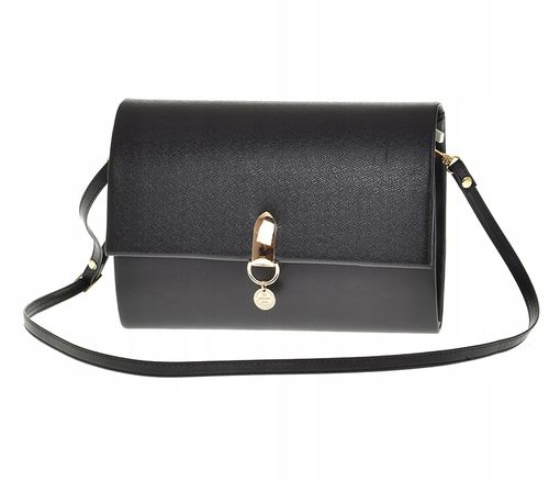 Laura Biaggi - torebka wizytowa czarny mat klapka struktura materiału LA29 na Arena.pl