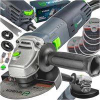 SZLIFIERKA KĄTOWA DIAX KĄTÓWKA Z REGULACJĄ MOCNA 1500W 125MM + 6 TARCZ