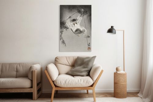 Obraz 60x90cm Monkey, Koson Japoński Vintage do Salonu na Arena.pl