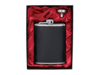 Piersiówka Stal Nierdzewna 8 OZ ok. 240ml Czarna w Opakowaniu na Prezent