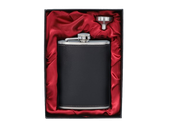 Piersiówka Stal Nierdzewna 8 OZ ok. 240ml Czarna w Opakowaniu na Prezent