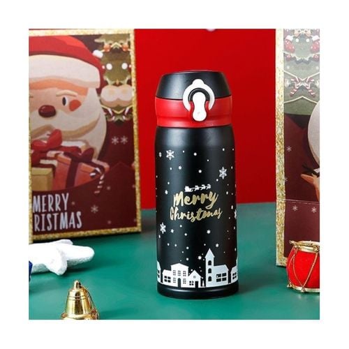 kubek termiczny, bidon 500ml termos świąteczny zimowy czarny bd39cz na Arena.pl