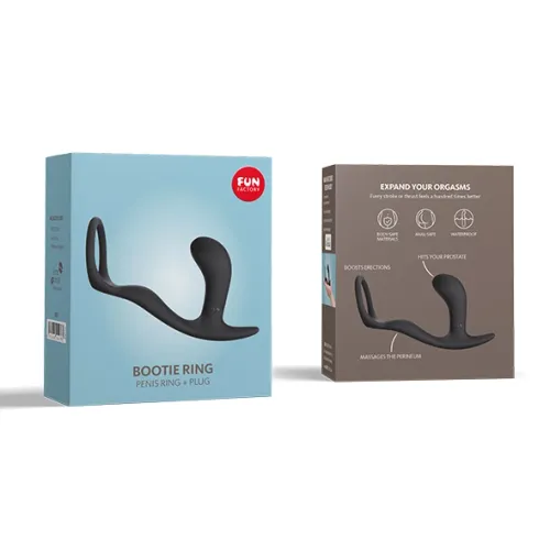 fun factory bootie ring slate - silikonowy korek z pierścieniem 2w1 na Arena.pl