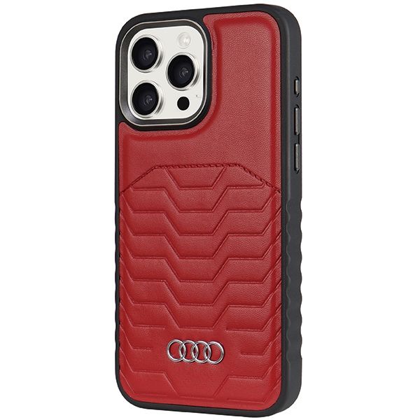 Etui Audi do iPhone 15 Pro, Czerwony, MagSafe zdjęcie 2