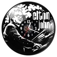 Zegar ścienny z płyty winylowej Elton John 23.14