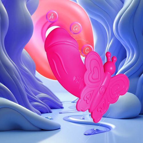 Masażer Silikonowy Motylek Pod Majtki Na Smartfon Aplikację Różowy na Arena.pl