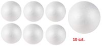 KULA STYROPIANOWA 8 CM -10SZT KULE BOMBKI STYROPIANOWE