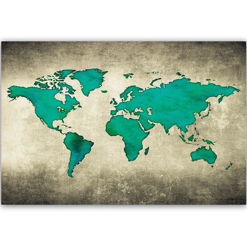 Deco Panel, Zielona mapa świata 120x80 na Arena.pl
