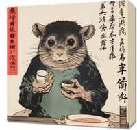 Obraz 50x50cm Kulinarny Rytuał Gryzonia