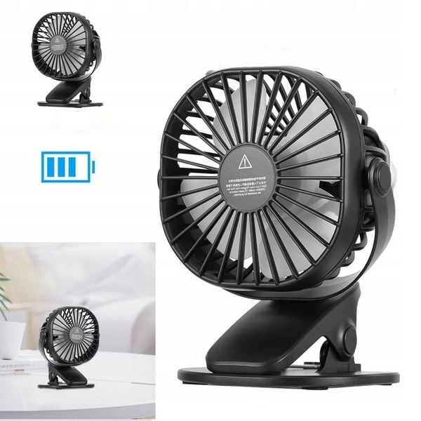 WENTYLATOR BIURKOWY CICHY WIATRAK BEZPRZEWODOWY 3 TRYBY USB TYPC zdjęcie 9
