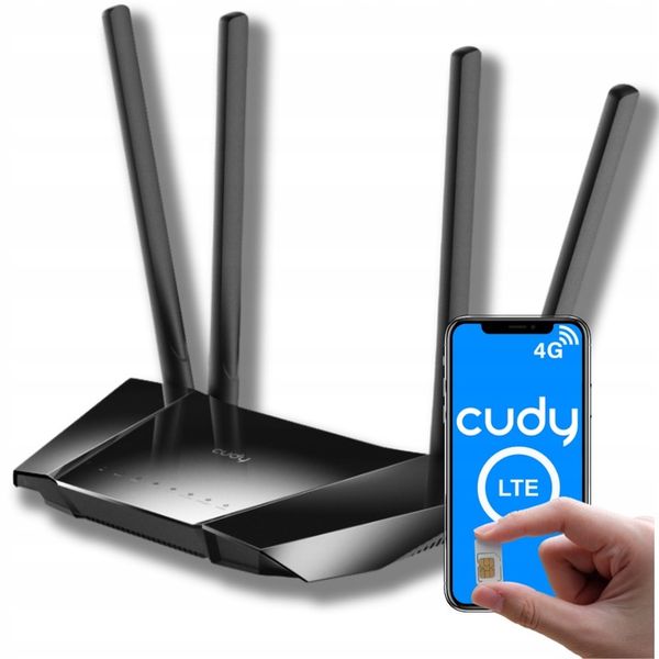 Kup ROUTER LTE NA KARTĘ SIM 4G MODEM CUDY LT400 UNIWERSALNY MOCNY RUTER ...