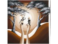 50X50CM SPACER O ZACHODZIE SŁOŃCA OBRAZ