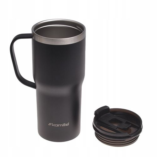 KUBEK TERMICZNY do kawy herbaty TERMOS szczelny ze słomką KAMILLE 600ml na Arena.pl