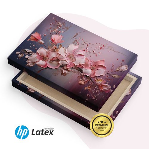 Obraz Ścienny Do Salonu Różowe Kwiaty Abstrakcja Abstrakcja 40cm x 30cm na Arena.pl