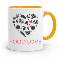 Kubek Żółty Dla Kucharza Kucharki Food Love Z Nadrukiem Ze Zdjęciem