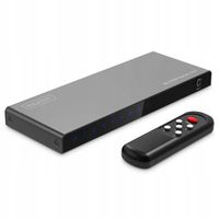Przełącznik/Switch DIGITUS HDMI 5x1, 8K/60Hz (4:4:4) z HDR, 48 Gbps, HDCP 2