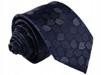 KRAWAT ŻAKARD GRANATOWY WZÓR [2005]